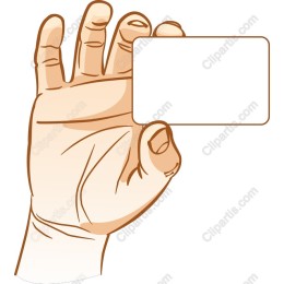 Hand Holding Blank Card