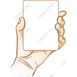 Hand Holding Blank Card