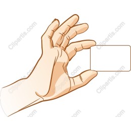 Hand Holding Blank Card
