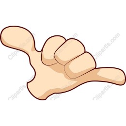 Vibrant Shaka Hand Gesture