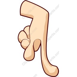 Playful Downward Pointing Hand