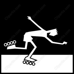 Stylized Roller Skater