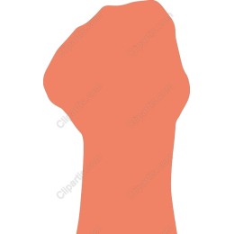 Empowering Raised Fist in Coral