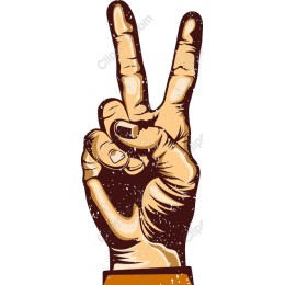 Iconic Peace Hand Gesture