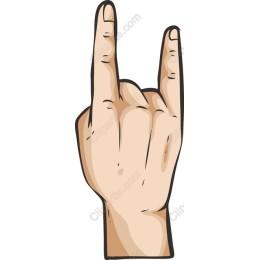 Rock 'n' Roll Raised Hand Gesture