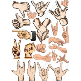 Vibrant Hand Gesture Collection