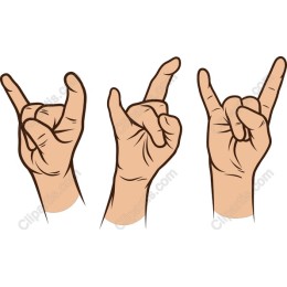 Dynamic Rock On Hand Gesture