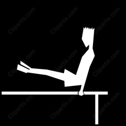 Stylized Gymnast on Balance Beam