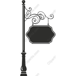 Vintage Elegant Hanging Sign