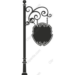 Elegant Vintage Hanging Signpost
