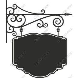 Elegant Vintage Hanging Sign