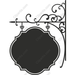Elegant Vintage Hanging Sign