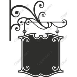 Vintage Ornate Hanging Sign