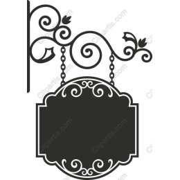 Elegant Vintage Hanging Sign