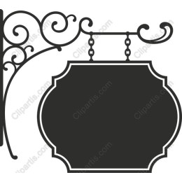 Vintage Ornate Hanging Sign