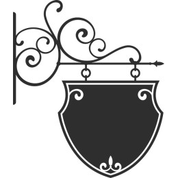 Elegant Vintage Hanging Sign