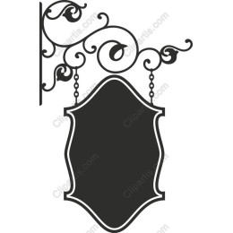 Elegant Vintage Hanging Sign