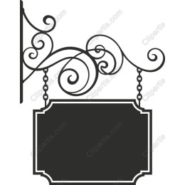 Elegant Vintage Hanging Sign