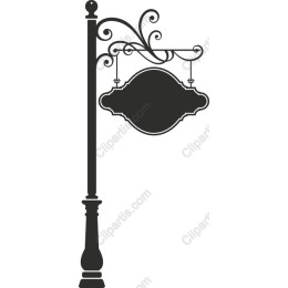 Elegant Vintage Hanging Sign