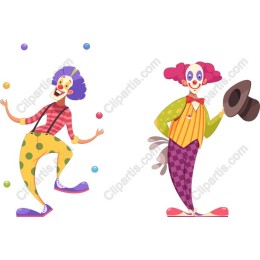 Joyful Clown Duo - Festive and