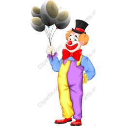 Cheerful Clown with Balloons