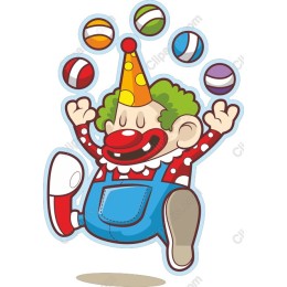 Cheerful Clown Juggling