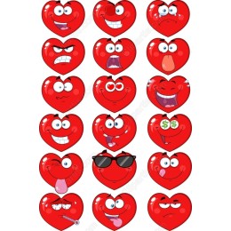 Heart Emoji Clipart Bundle