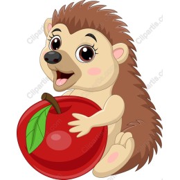 Charming Hedgehog with Apple