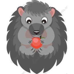 Adorable Hedgehog with Apple