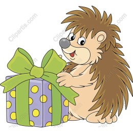 Hedgehog with Gift