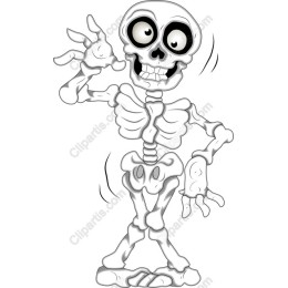 Playful Cartoon Skeleton