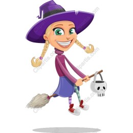 Cheerful Young Witch