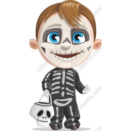 Cheerful Skeleton Boy