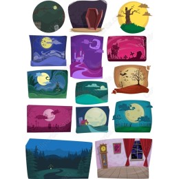 Halloween Spooky Scenes Pack