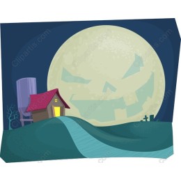 Spooky Moonlit Cottage