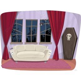 Whimsical Halloween Living Room