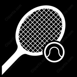 Tennis Racket and Ball Minimalist