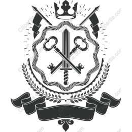 Royal Crown & Keys Emblem