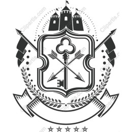 Elegant Shield and Arrow Emblem