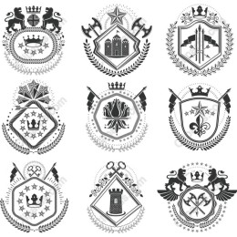 Heraldic Emblems Pack - Vintage Shield
