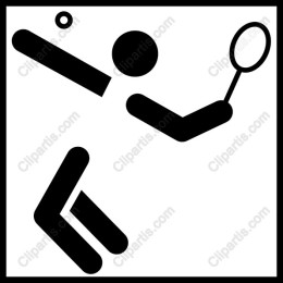 Stylized Badminton Player