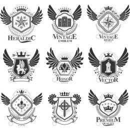 Vintage Heraldic Emblems Pack
