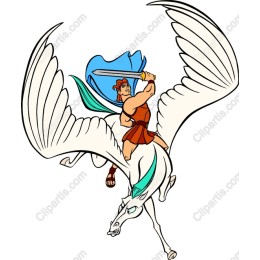 Heroic Winged Horse Rider