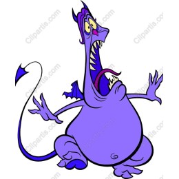 Whimsical Purple Cartoon Dragon