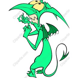 Whimsical Green Dragon