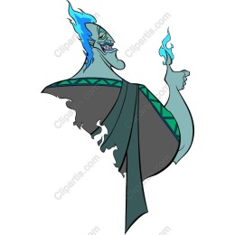 Whimsical Character with Blue Flames