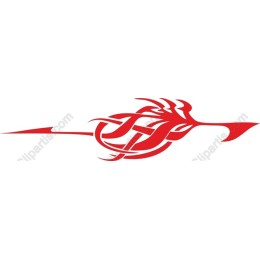 Red Tribal Dragon