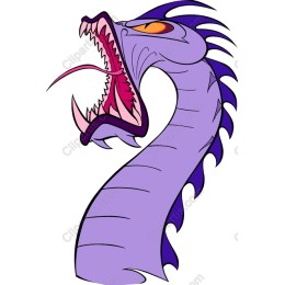 Fierce Purple Dragon Head