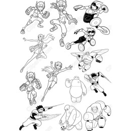 Dynamic Set of Action Heroes and Characters