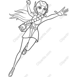 Stylish Superheroine Action
